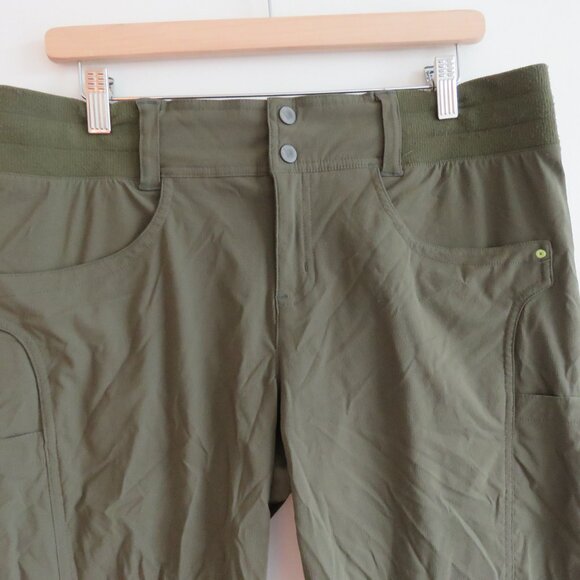 TITLE NINE Clamber Hiking Outdoor Pants in Khaki Green Gorpcore - Size US 12 - Picture 4 of 14